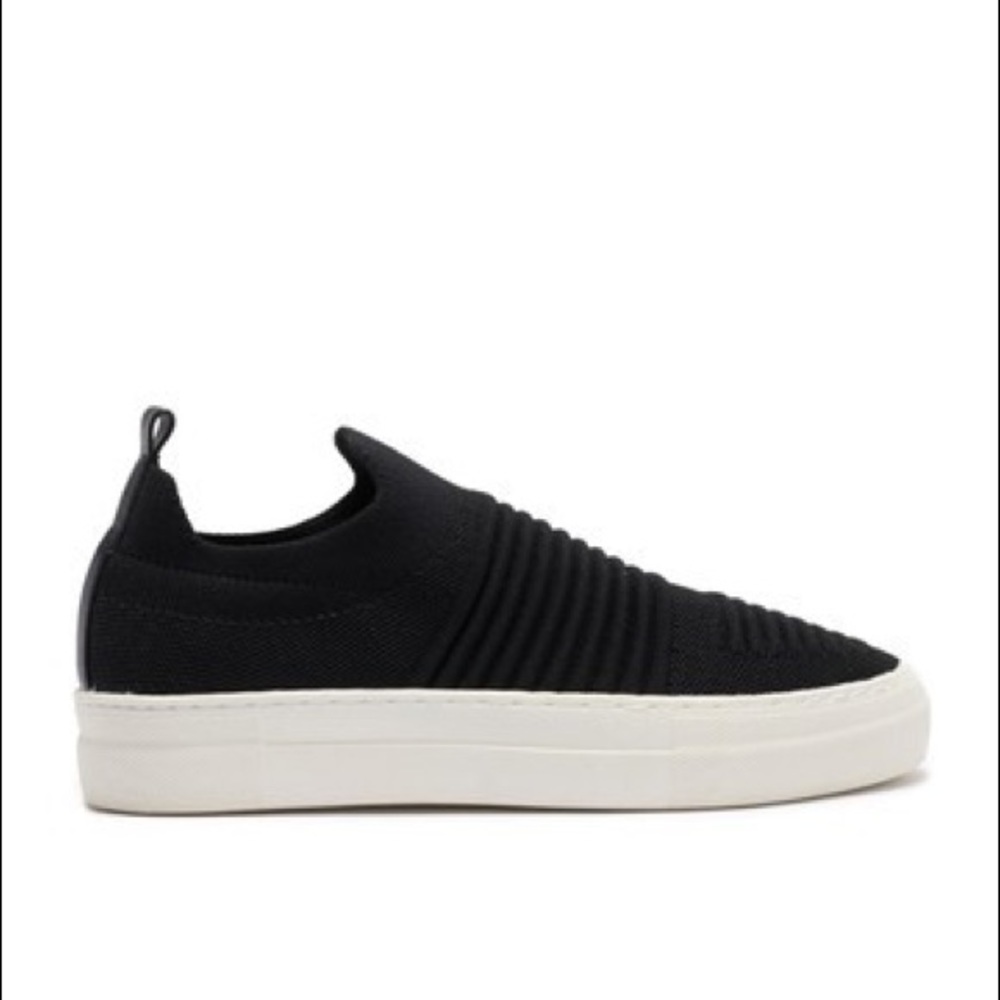 Madden Buffi Black Knit Platform Slip On Sneaker - Picture 3 of 4